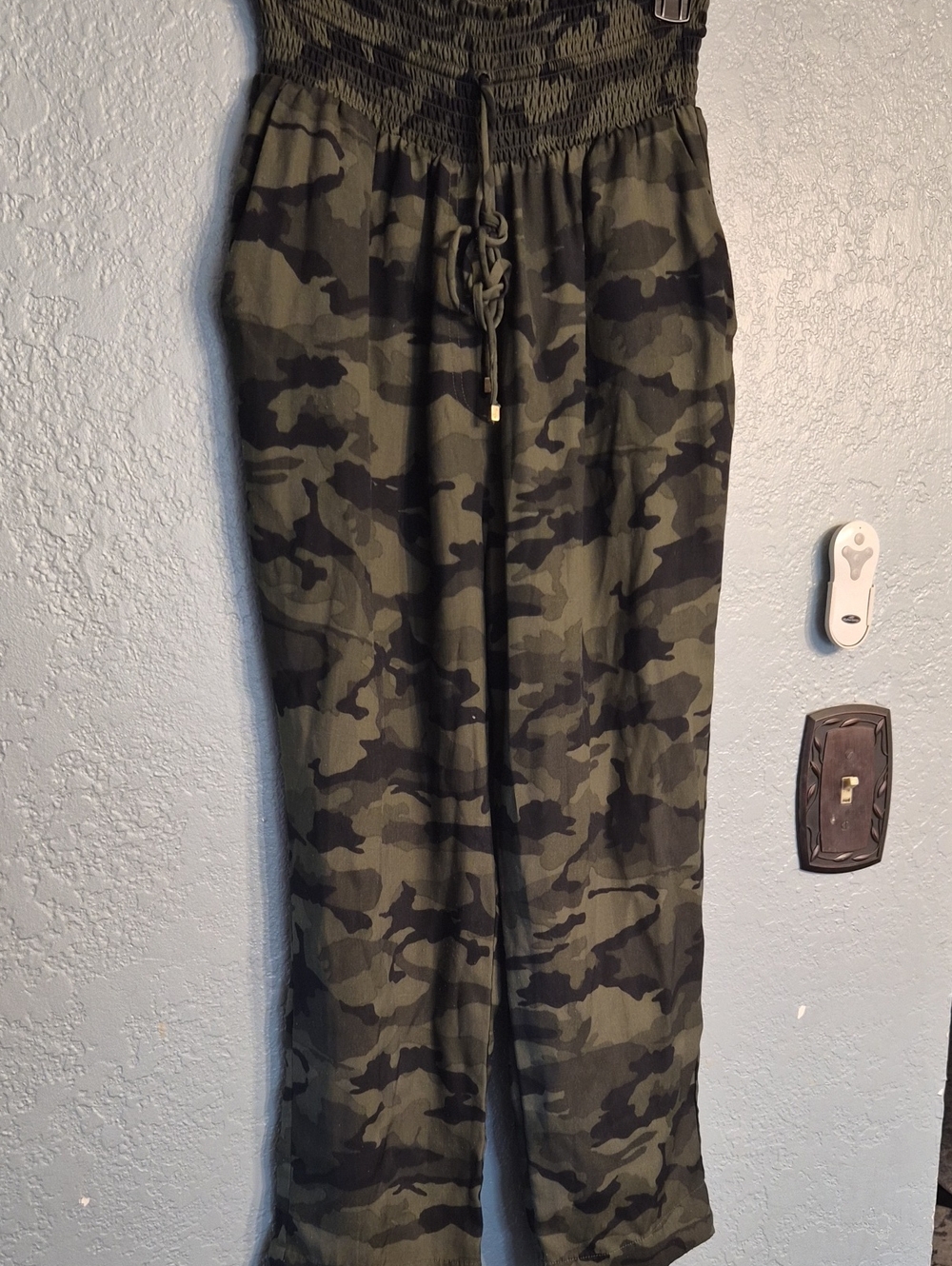 Wayf Olive & Black Camo Cargo Pants